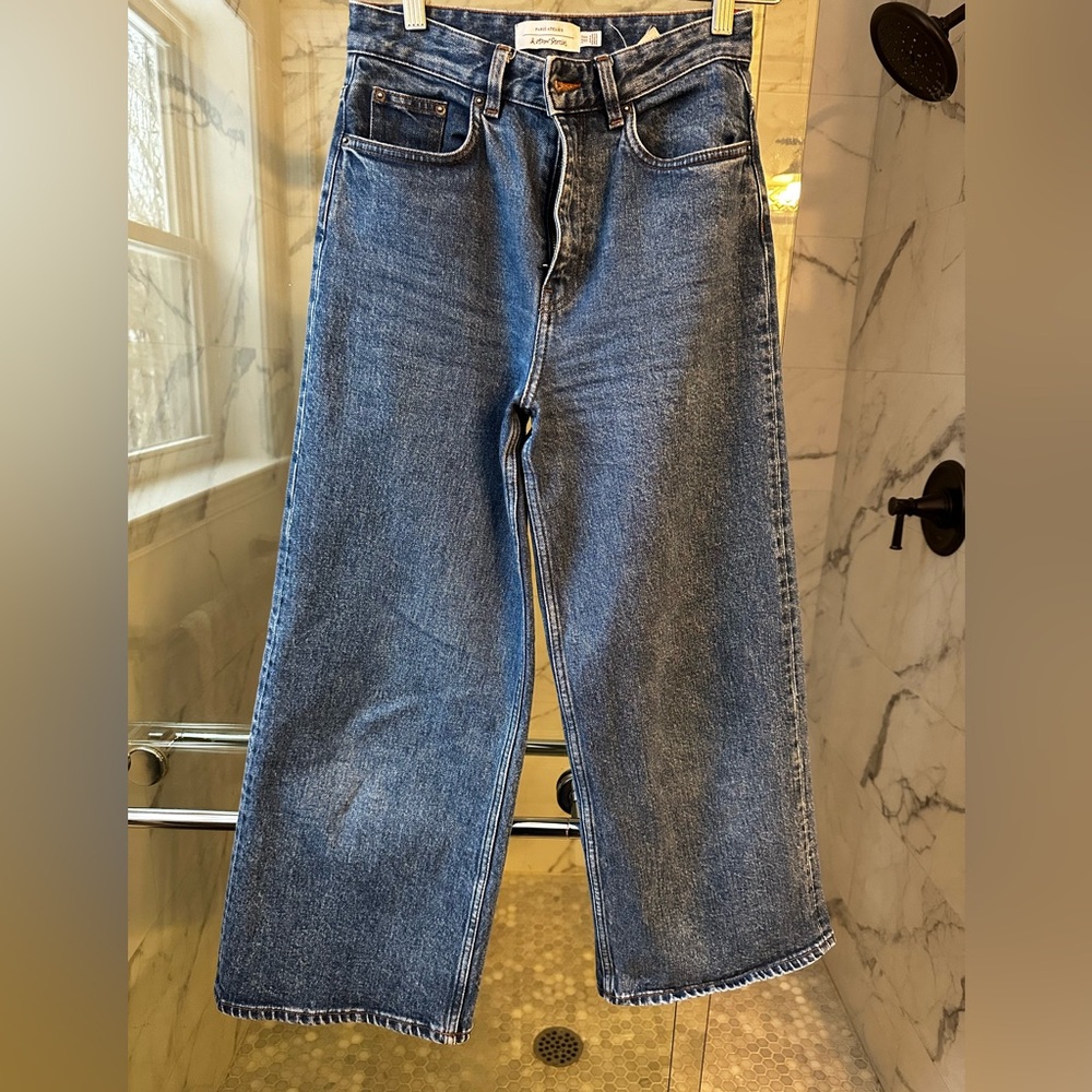& Other Stories Wide Leg Cropped Jeans